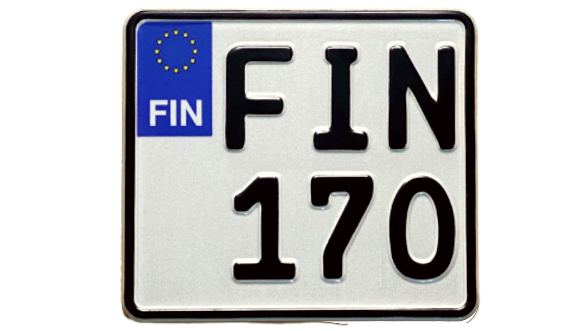 12. Finnish MC plate - 170 x 150 mm with EU-sign
